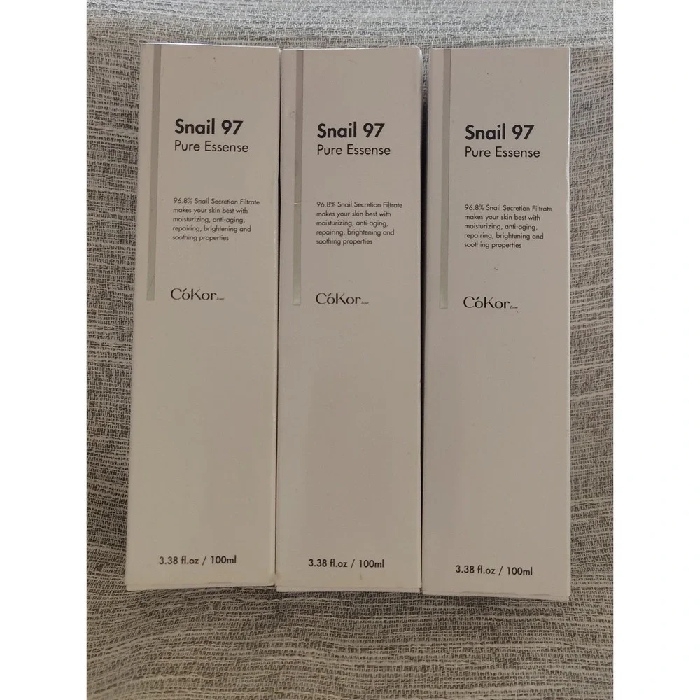 Snail 97 Pure Essence Serum 100ml K Beauty Skincare Moisturizing Full Size X3